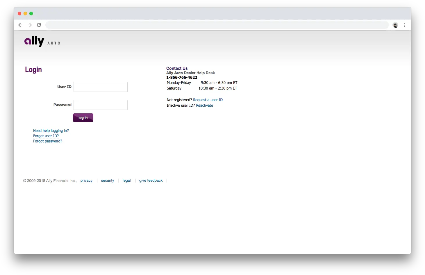 Covisint SSO Screen