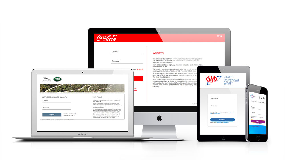 Responsive Login screens on various devices